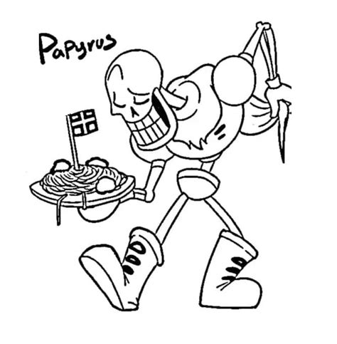 Printable Undertale Papyrus Coloring Page Download Print Or Color