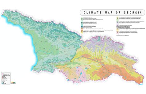 Climate Map of Georgia - Geoland.ge