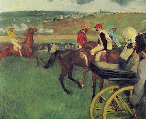 Mystudios Edgar Degas The Race Track Amatuer Jockeys Near A Carriage