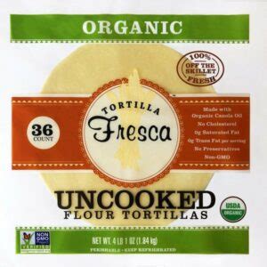 Tortilla Fresca Organic Uncooked Flour Tortillas 36 Ct Costco Food