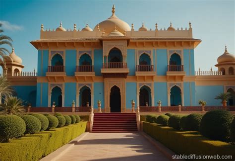 Vibrant Exterior of a Millennium-old Arabian Palace | Stable Diffusion ...