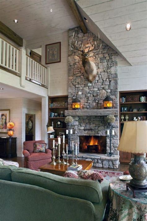 Top 70 Best Stone Fireplace Design Ideas - Rustic Rock Interiors