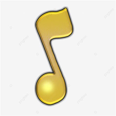 Símbolo Musical Dourado Dos Desenhos Animados PNG Desenho Animado