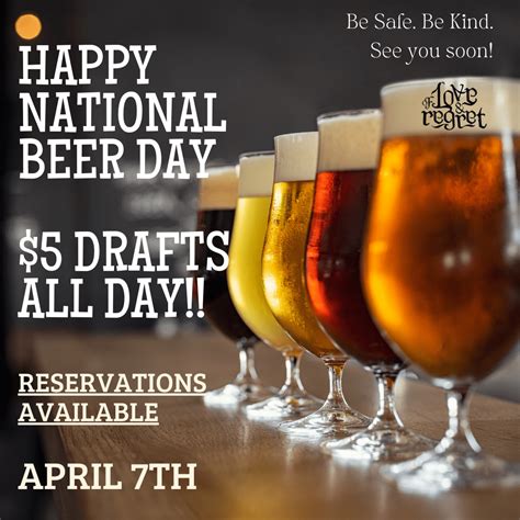 National Beer Day Celebration Of Love And Regret