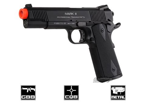 KWA M1911 Mark III PTP GBB Airsoft Pistol Black