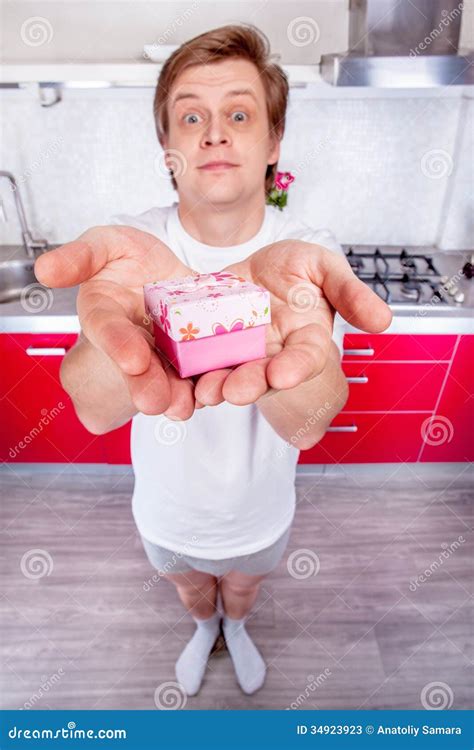 Small Present Box In Hands Stock Image Image Of Expression 34923923