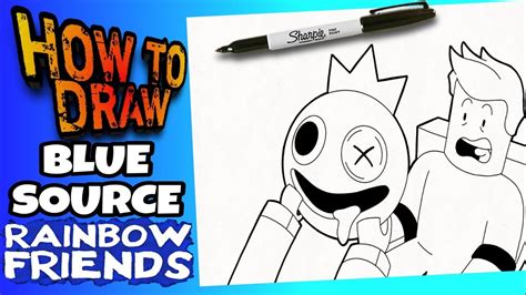 How To Draw Blue Origins From Roblox Rainbow Friends Como Dibujar A Azul De Roblox Rainbow