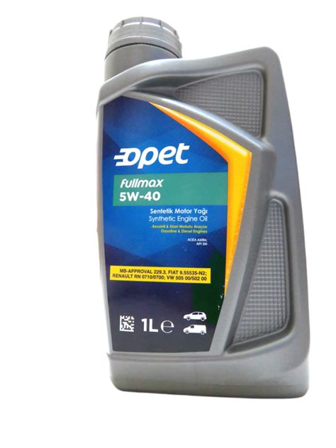汽、柴油車通用 5w40 Opet機油 1公升 12L/箱 一箱的價格 – 天經購物網