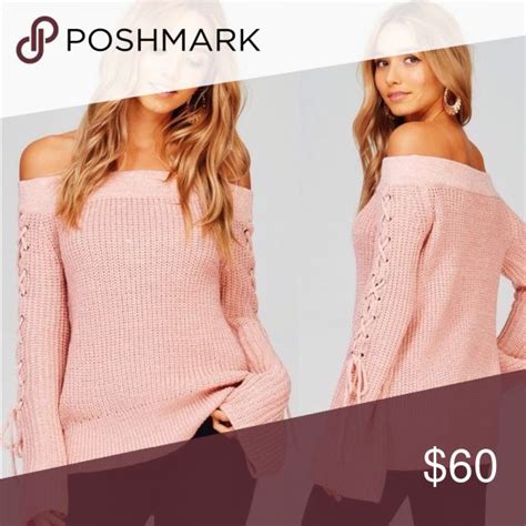 Last Off Shoulder Lace Up Sleeve Sweater Sweater Sleeves Clothes Design Fashion Design