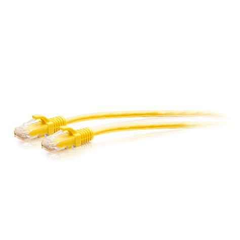 5ft 15m Cat6a Snagless Unshielded Utp Slim Ethernet Network Patch Cable Yellow Cat6a