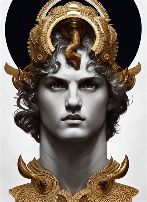 Symmetry Portrait Of Perseus Greek Mythology Stable Diffusion