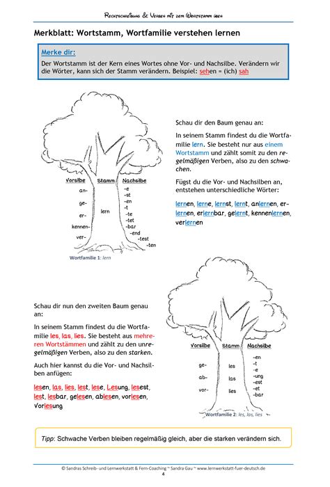 List Of Wortstamm Grundschule Arbeitsbl Tter
