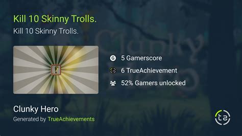 Kill 10 Skinny Trolls Achievement In Clunky Hero