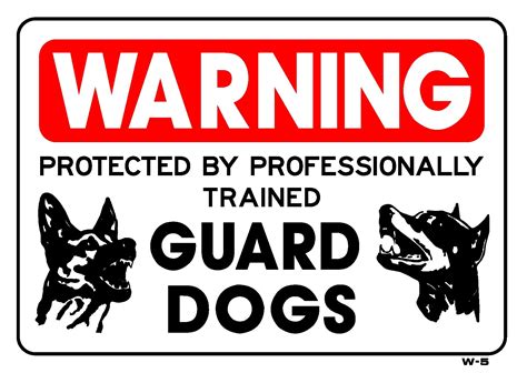 Warning Guard Dog Sign