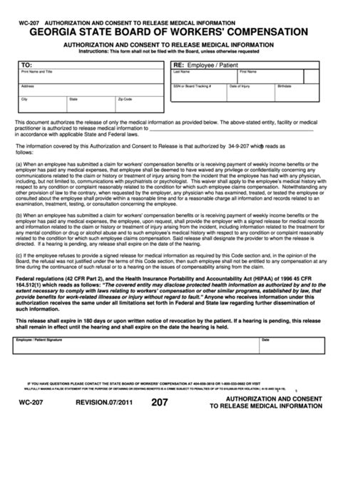 Top 7 Georgia Workers Compensation Forms And Templates Free To Download In Pdf Format