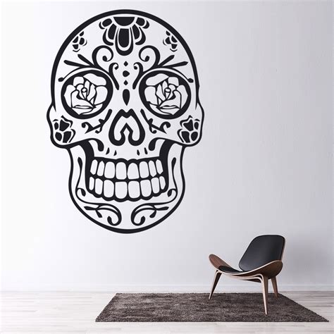 Sugar Skull Halloween Wall Sticker