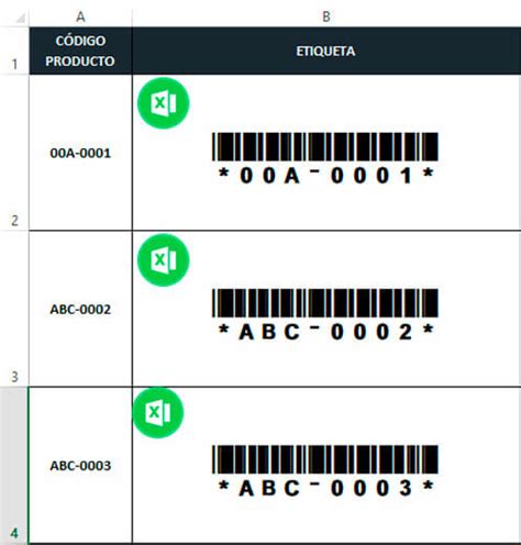 Como crear códigos de barras en Excel para Inventario gratis