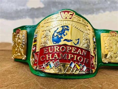 WWF WWE European World Wrestling Championship Replica Belt In Green