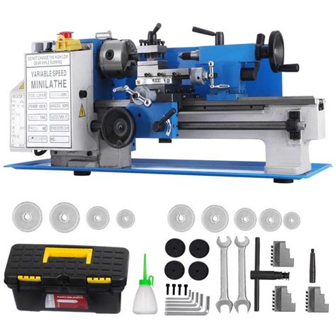 Vevor Metal Lathe 7 X 12 Inch Precision Mini Metal Lathe 2500 Rpm 550w