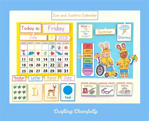 Diy Calendar Morning Board Free Printables Crafting Cheerfully