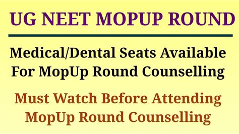 Kea Ug Neet 2020 Mopup Round Counselling Total Seats Availablity From