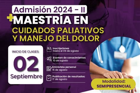 Maestría en Cuidados Paliativos y Manejo del Dolor Brochure Posgrado