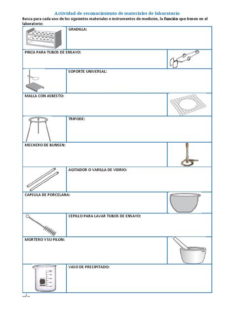 Materiales de Laboratorio | PDF | Biología Celular) | Nucleo celular