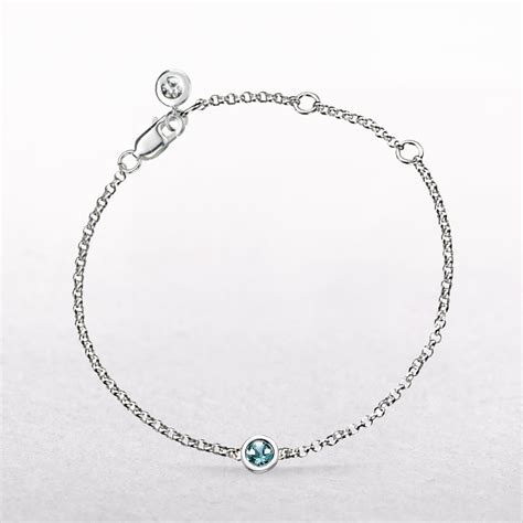 Birthstone Aquamarine Bracelet For March