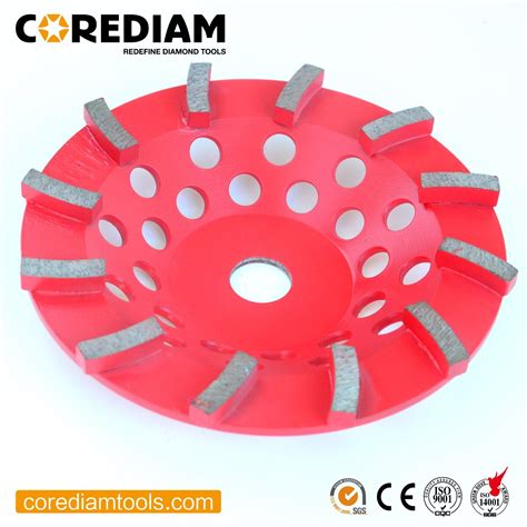 Turbo Concrete Diamond Grinding Cup Wheel For Angle Grinder And