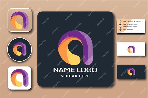 Premium Vector | A logo cool color concept