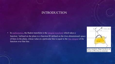 Radon transform(applications) | PPT | Free Download