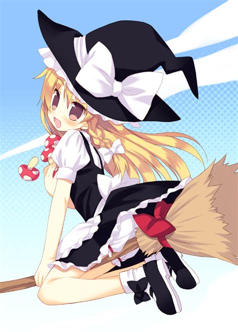 Safebooru Blonde Hair Bloomers Braid Broom Hat Kirisame Marisa Long