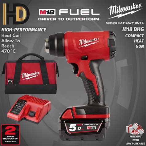 Milwaukee M Bhg Heat Gun High Performance Heat Gun Most Compact