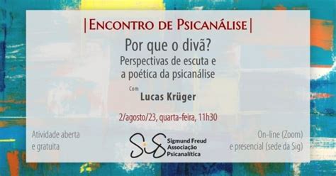 Encontro de Psicanálise Sig Agosto online Sympla