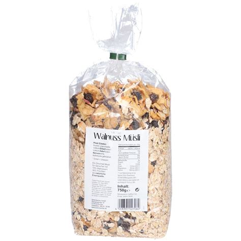 Seitenbacher Walnuss Müsli Frucht Nuss Gourmet 750 g Shop Apotheke