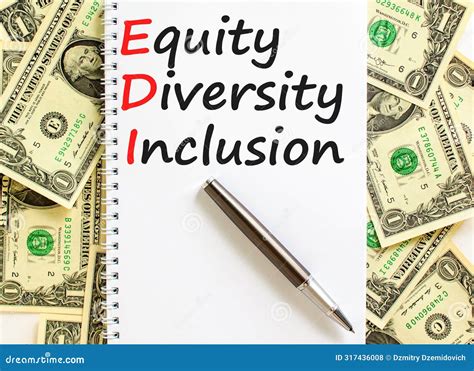 Edi Equity Diversity Inclusion Symbol Concept Words Edi Equity