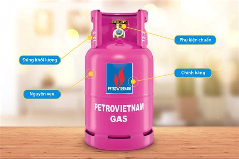 Bình Gas Petrovietnam 12kg Van Chụp Chính Hãng