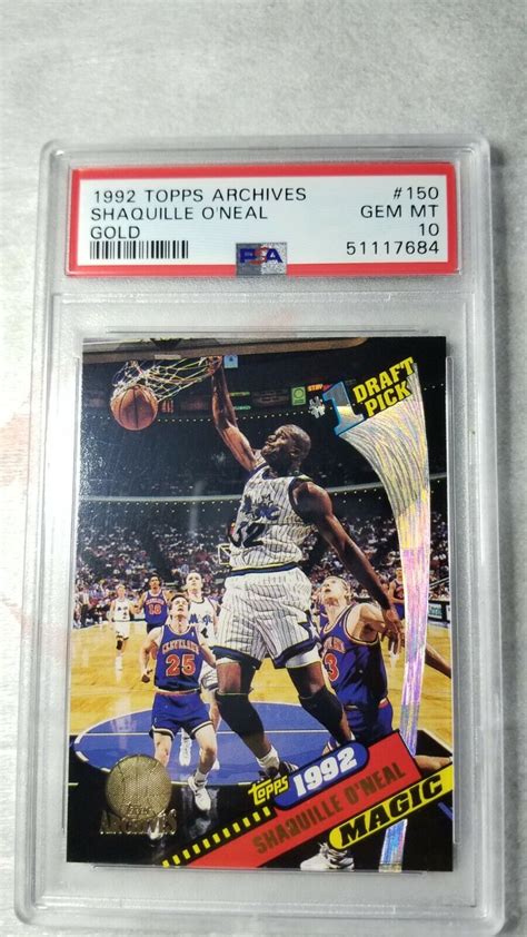 Topps Archive Gold Shaq Shaquille Oneal Rc Psa Gem Mint Low