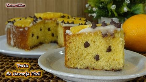 TORTA DE NARANJA CON PEPITAS DE CHOCOLATE FÁCIL INTENSA Y DELICIOSA