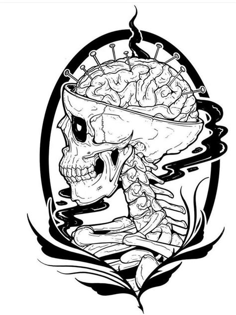 Dark Drawings Tattoo Design Drawings Tattoo Sketches Skull Sketch