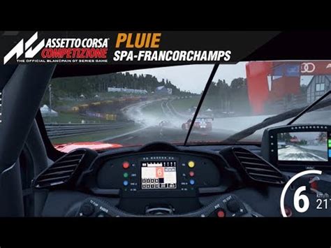 Assetto Corsa Competizione Spa Francorchamps Sous La Pluie Gameplay E