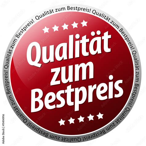 Qualit T Button Bestpreis Stock Illustration Adobe Stock