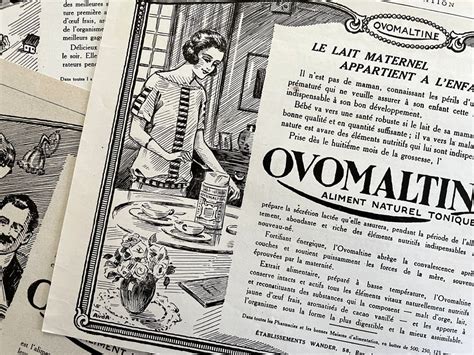 Ovomaltine 4 alte Werbungen Anciennes publicités 1924 Kaufen auf