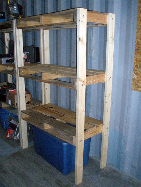 20 Wood Pallet Storage Shelves