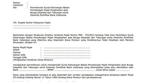 Detail Surat Keterangan Bebas Pajak Koleksi Nomer