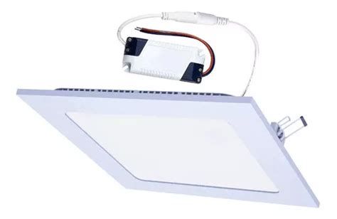 Panel Plafon Led W Libercam Cef Para Embutir Cuadrado Interior Luz