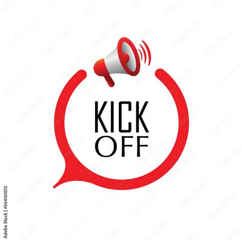 Kick Off Sign On White Background Stock Vektorgrafik Adobe Stock