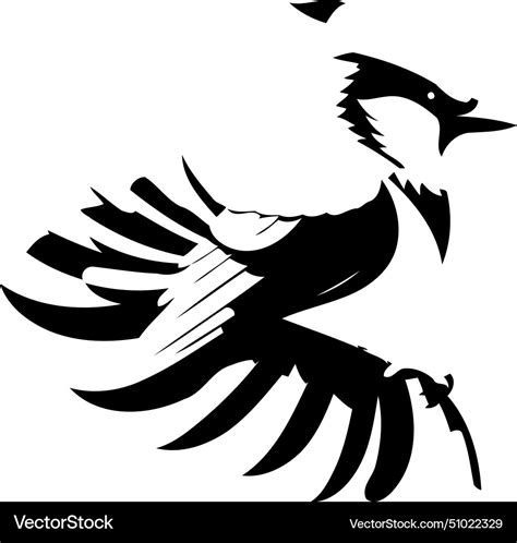 Blue jay bird with wings spread isolated Vector Image