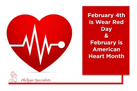 American Heart Month And National Wear Red Day Obgyn Specialists Llp