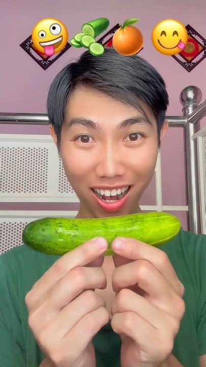 Thử Thách Làm Theo Icon Dưa Leo Và Quả Cam Funny Mukbang Kẹo Eating